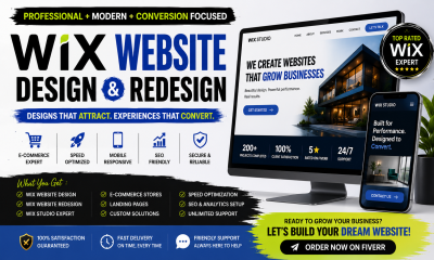 I will build wix website design redesign wix website wix online store wix developer