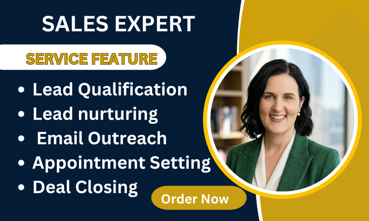 I will be your sales closer b2b sales representative telemarketing appointment setter