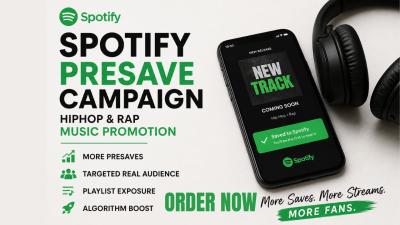 I will do effective spotify presave campaign, spotify music track hiphop rap promotion