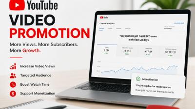 I will do super fast organic youtube video promotion channel growth using google ads