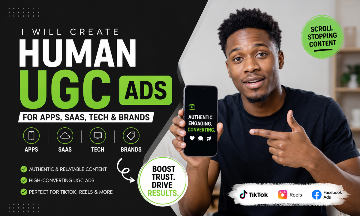 I will create human ugc ads for apps, saas, tech and brands