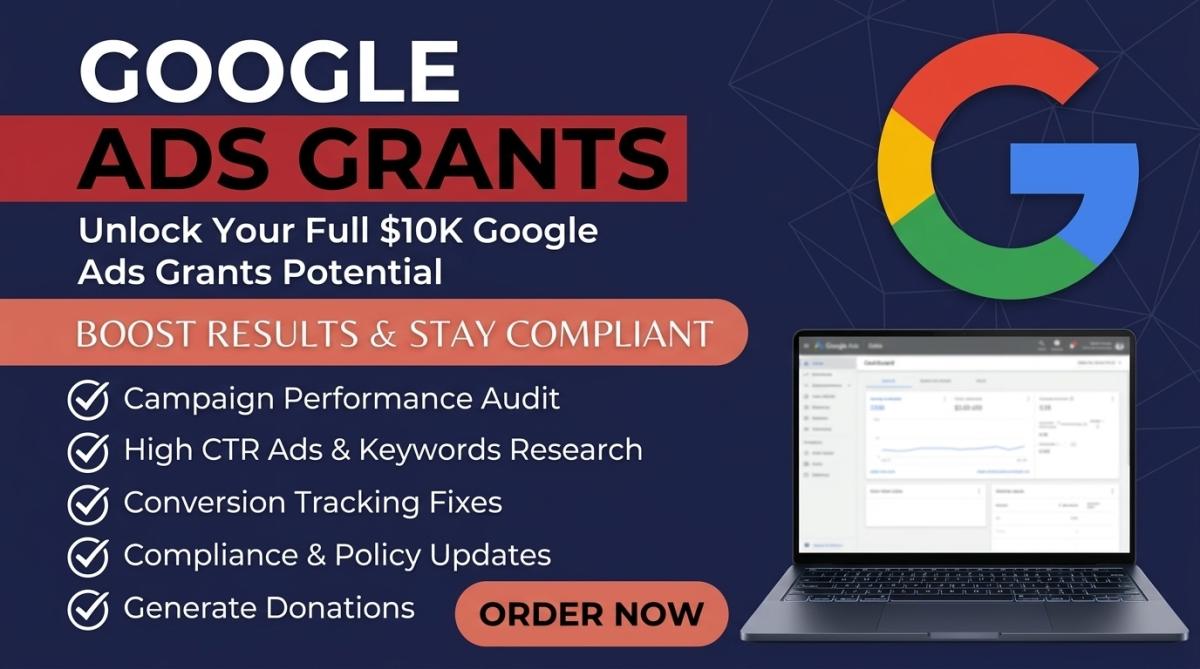 I will setup ad grants and manage google ads ppc campaigns for nonprofits