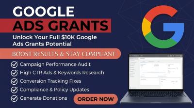 I will setup ad grants and manage google ads ppc campaigns for nonprofits