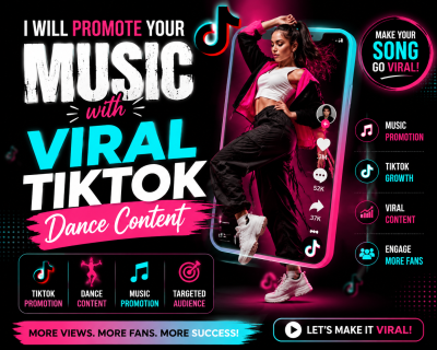 I will create viral tiktok dance videos for music promotion