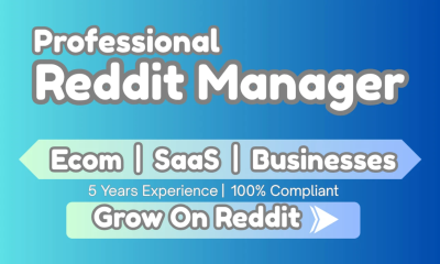 I will be your professional reddit manager