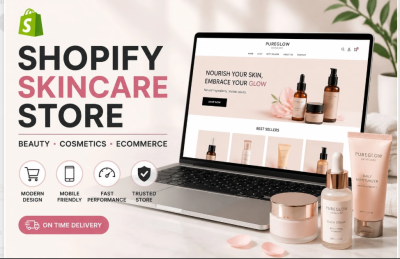I will design shopify skincare store, beauty website and cosmetics store