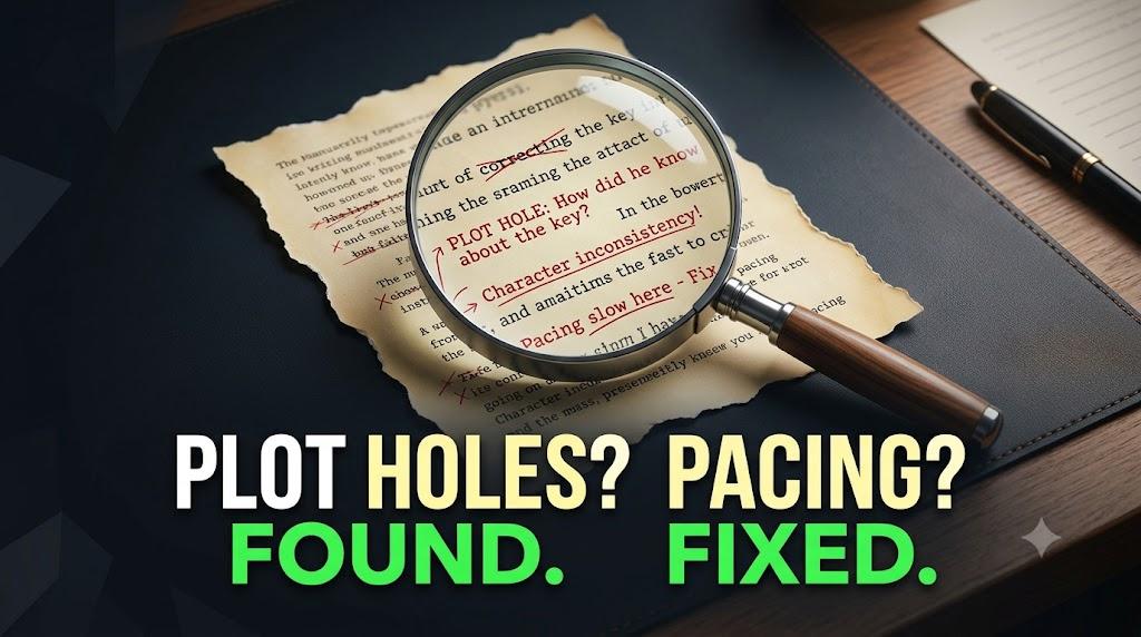 I will triage your commercial fiction spot plot holes and fix pacing