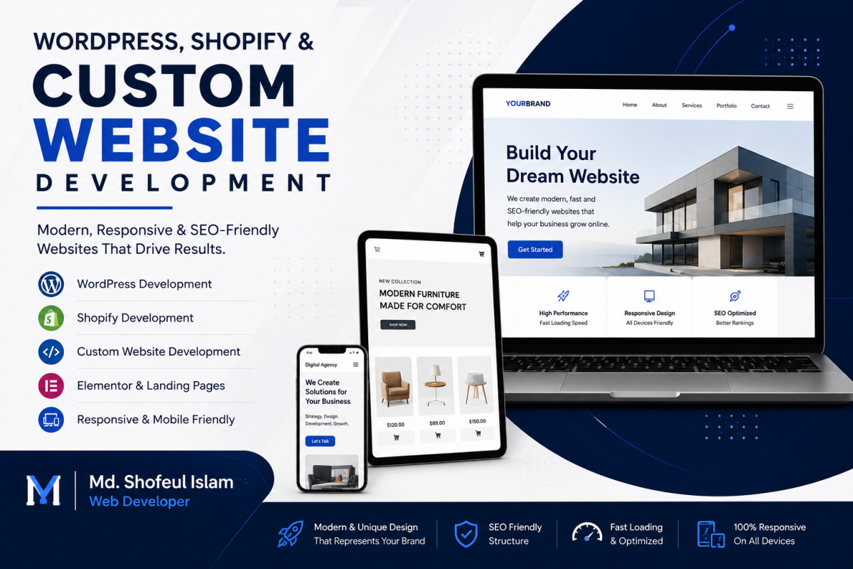 I will build or rebuild a wordpress website, e-commerce website