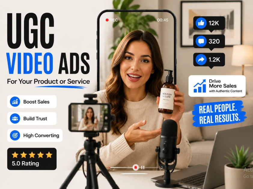 I will create compelling ugc video ads for your product or service