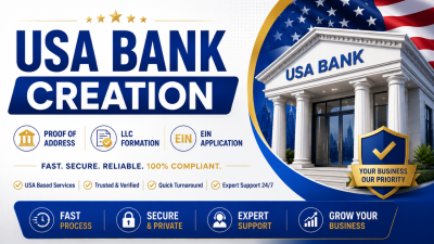I will usa bank creation llc registration, wise, mercury, USA physical proof of address