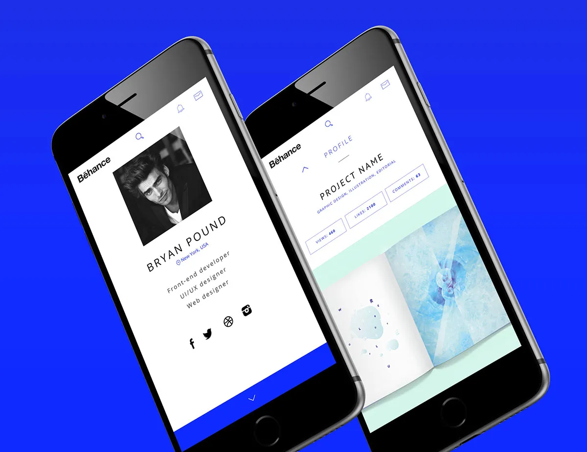 Behance App UI Concept on Behance