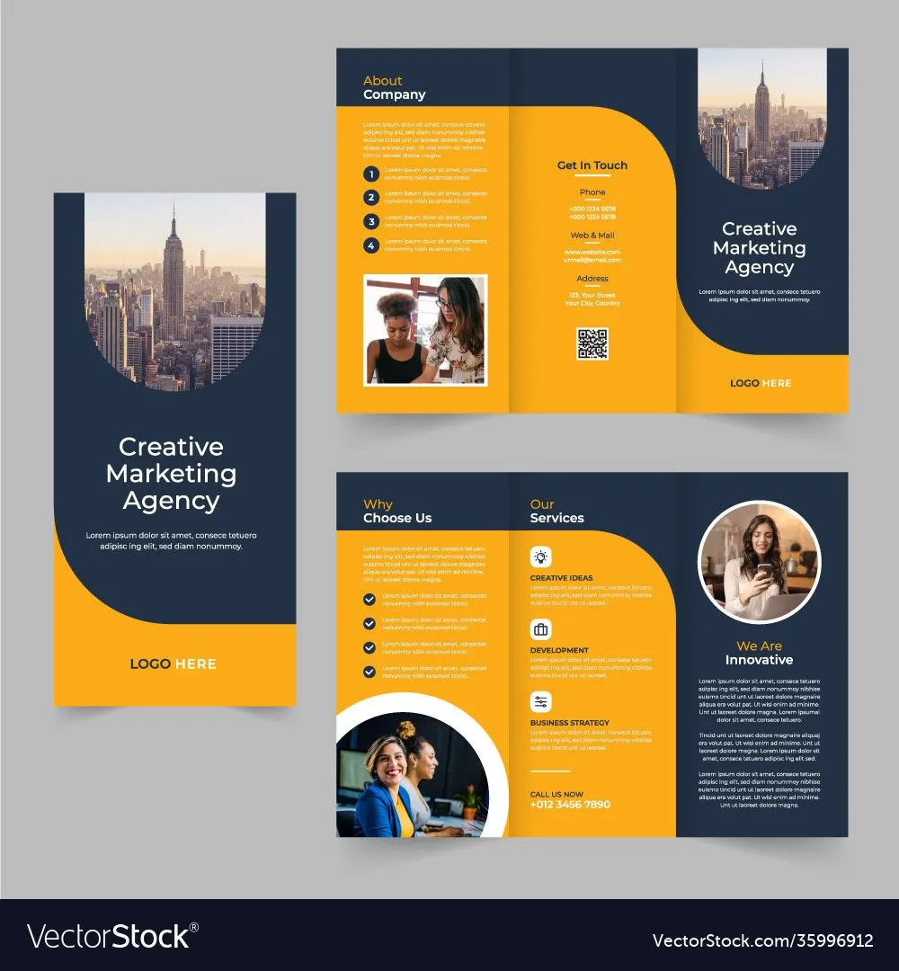 Professional business trifold brochure design Download a free preview 