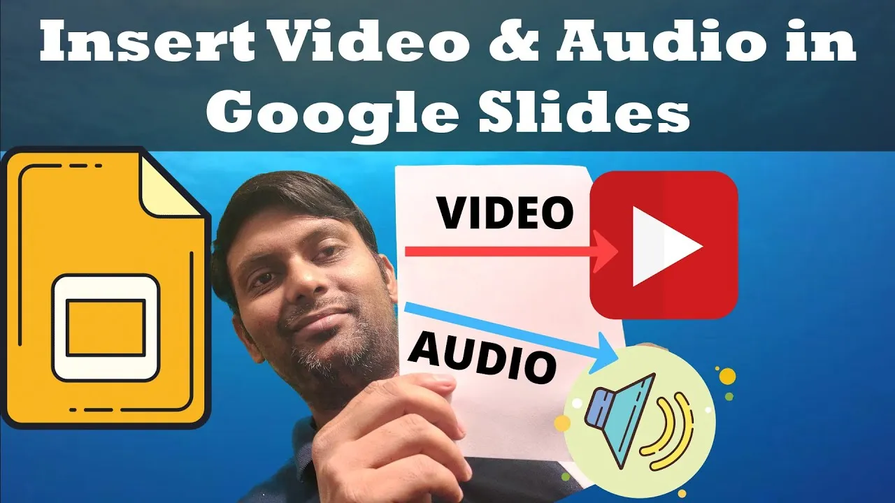 How To Insert Video or Audio to Google Slides  Tutorial 2024  YouTube