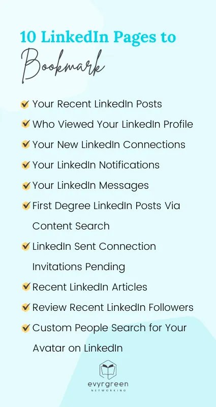 10 Important Links To Bookmark On LinkedIn  Evyrgreen