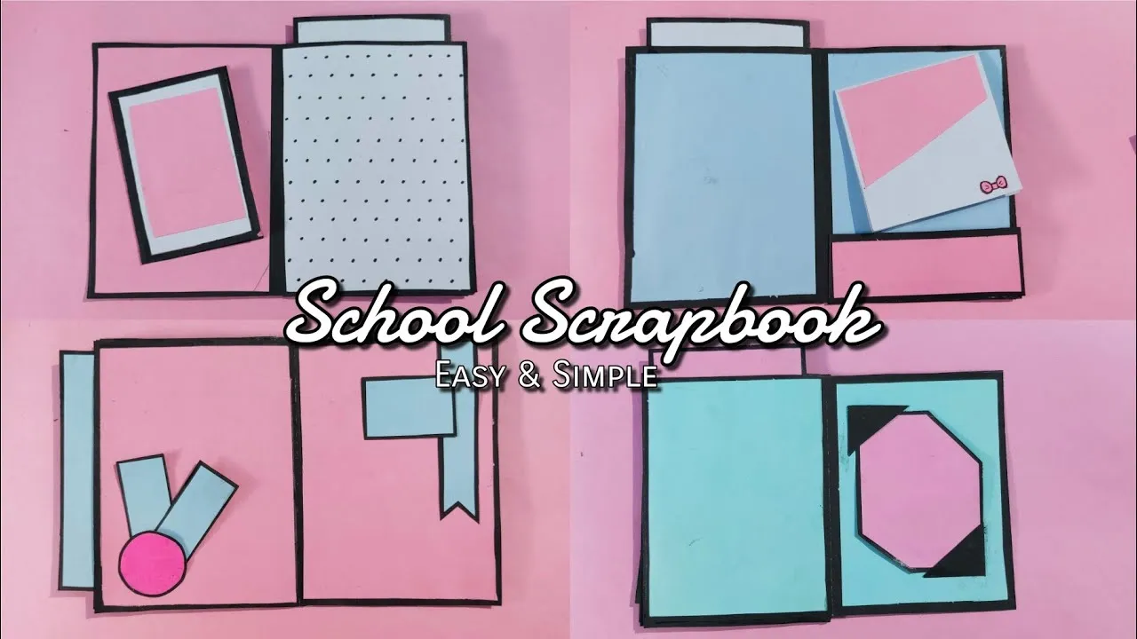 School Scrapbook tutorialSimple easyHow to make scrapbook base 