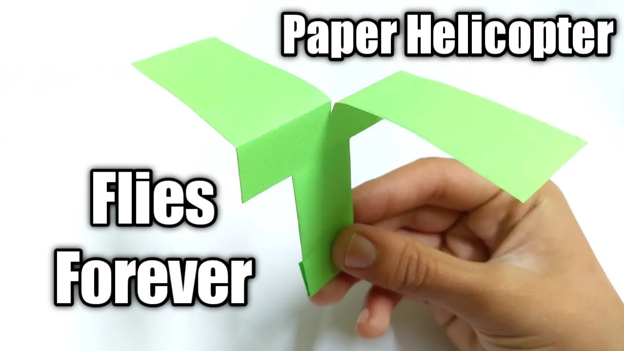 How To Make A Paper Helicopter That Flies Forever  YouTube