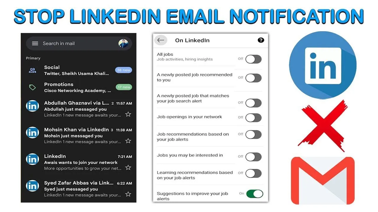 Disable LinkedIn Email notifications 2023  How To Stop LinkedIn Email 