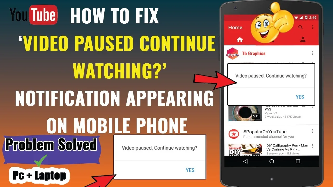 How to fix Youtube Video Automatic Pause Problem on Mobile  Automatic 