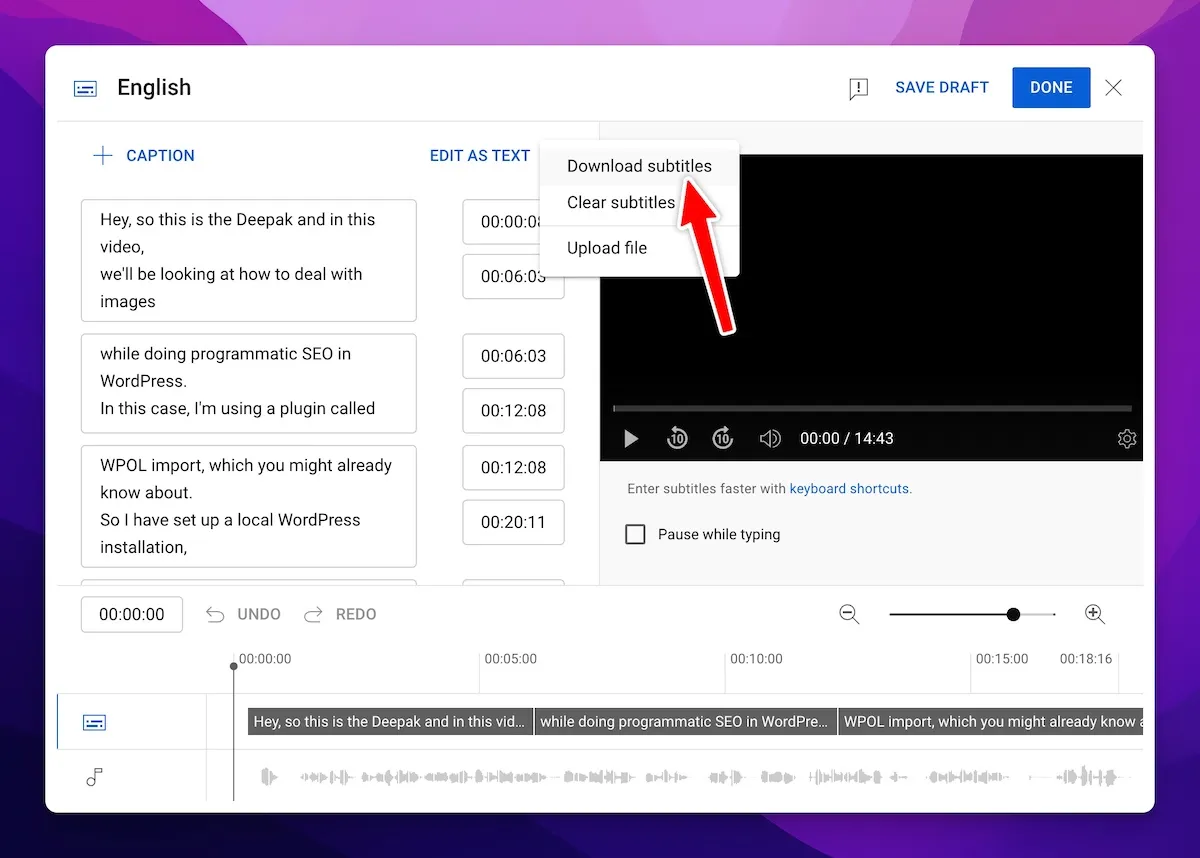 Remove Timestamps from YouTube Transcripts  TimeWipe