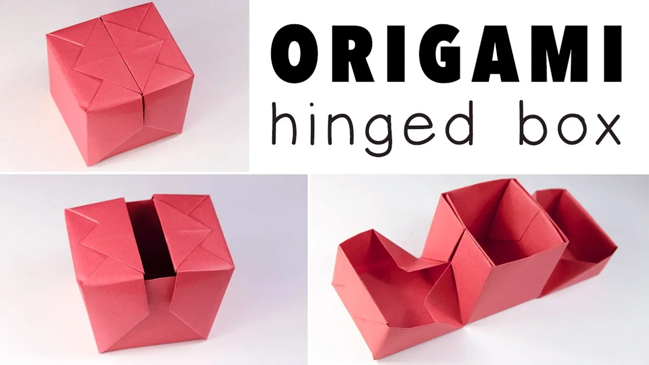 Origami Hinged Gift Box Tutorial  DIY  Paper Kawaii  YouTube