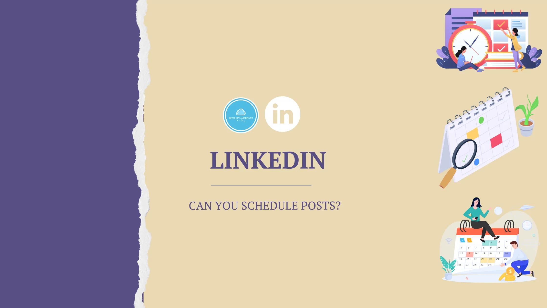 How To Schedule Posts On LinkedIn Quick Guide  SkySocial Assistant