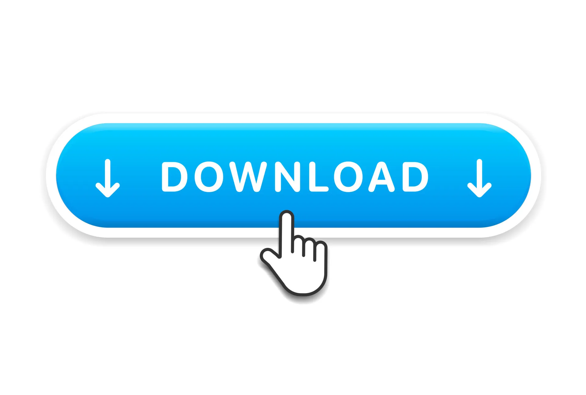 3D blue download button icon Upload icon Down arrow bottom side 