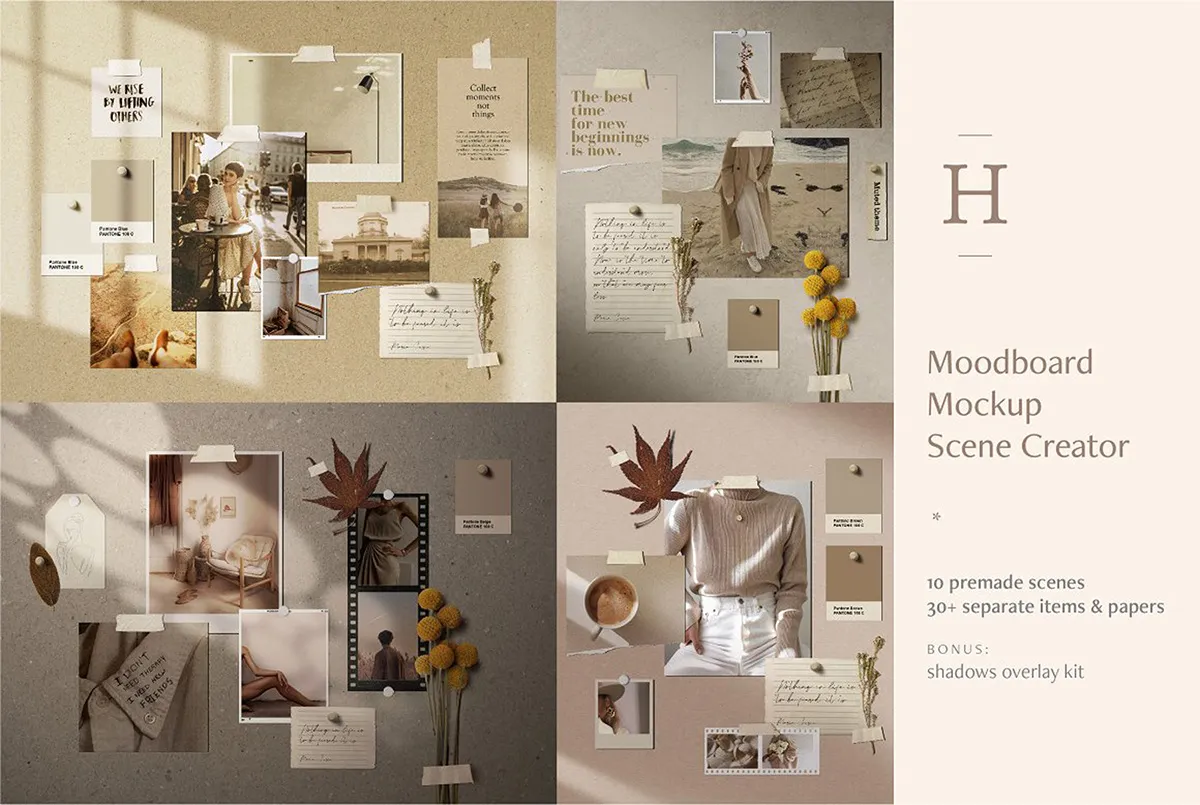 Moodboard Mockup Scene Creator  Behance