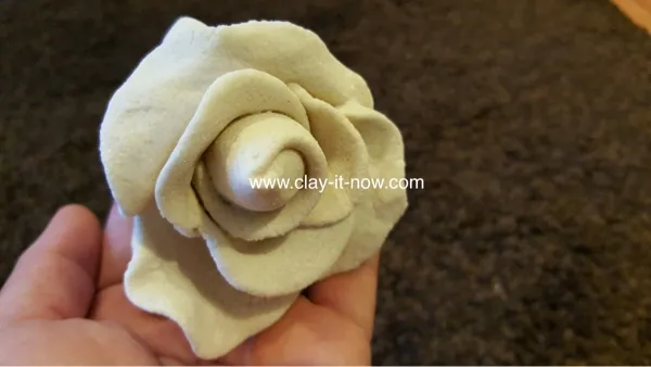 Salt Dough Rose Simple Flower without Mold and No Bake