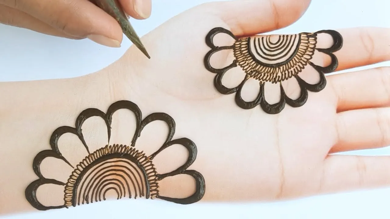 Mehndi designs easy and simple step by step  Arabic easy mehndi design 