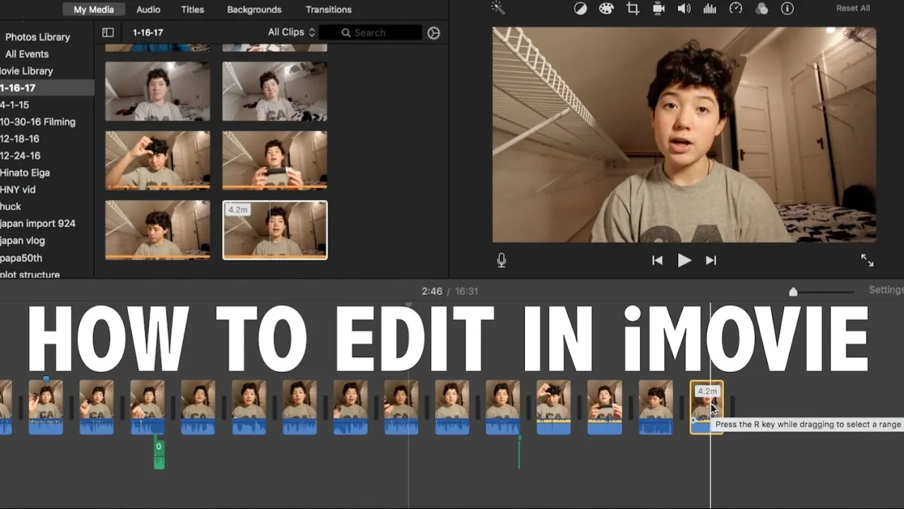 How to Use iMovie For Beginners Basic Video Editing  YouTube