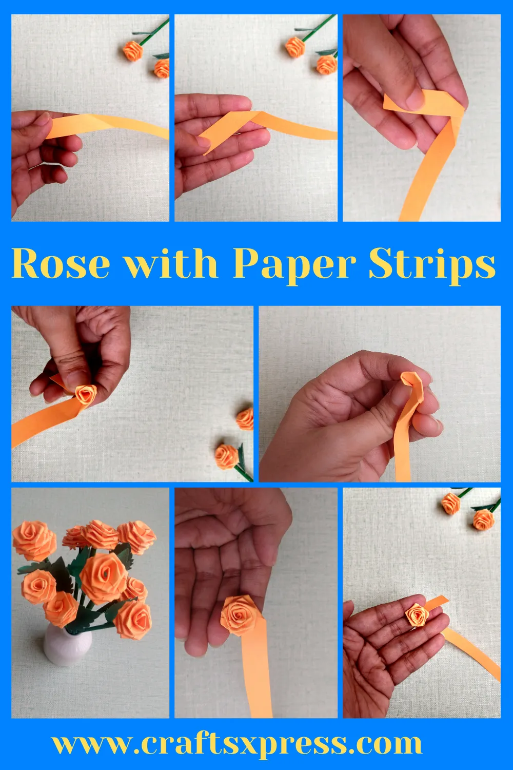 How to Make Small Roses with Paper Strips