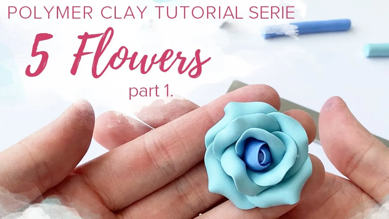 5 Flowers  part 1  Polymer Clay Modelling Tutorial Serie  YouTube