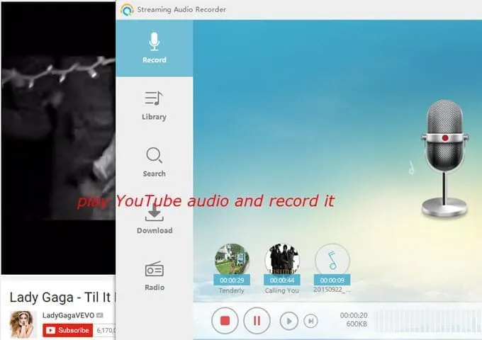 YouTube Audio Recorder  Record audio from YouTube