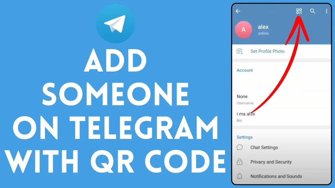 How to Add Someone on Telegram With QR Code 2024  Telegram Tutorial 