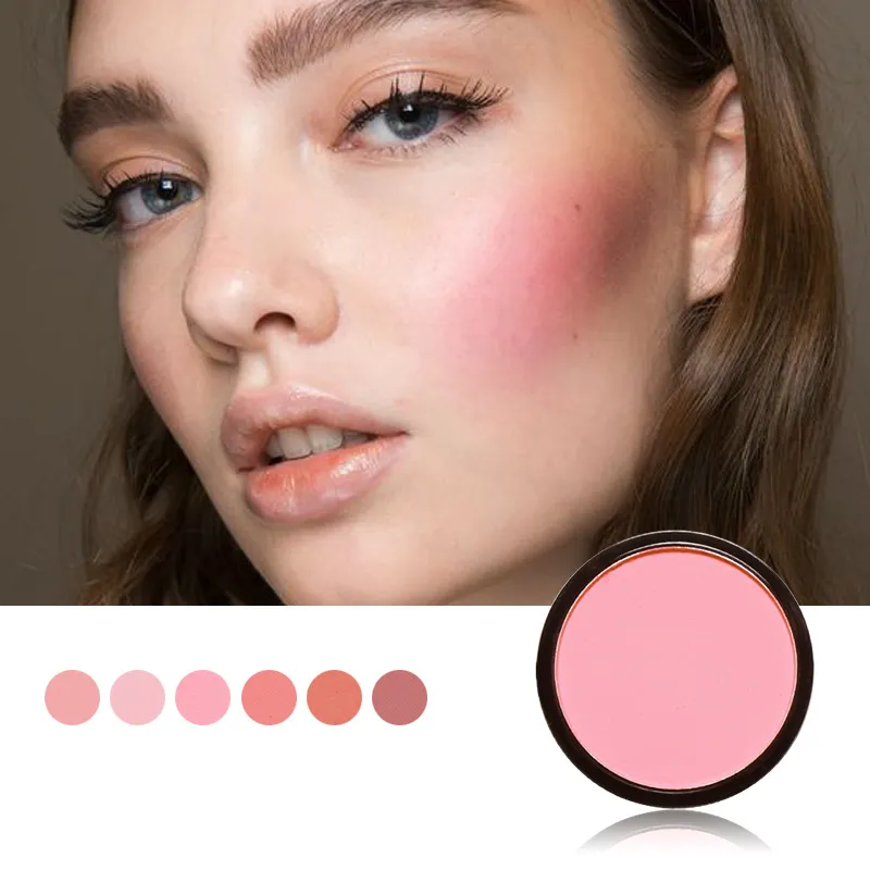 FOCALLURE 6 Colors Blush Makeup Cosmetic Natural Pressed Blusher Powder 