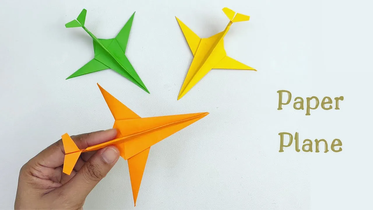 DIY PAPER AIRPLANE  Paper Crafts For School  Paper Craft  Easy kids 