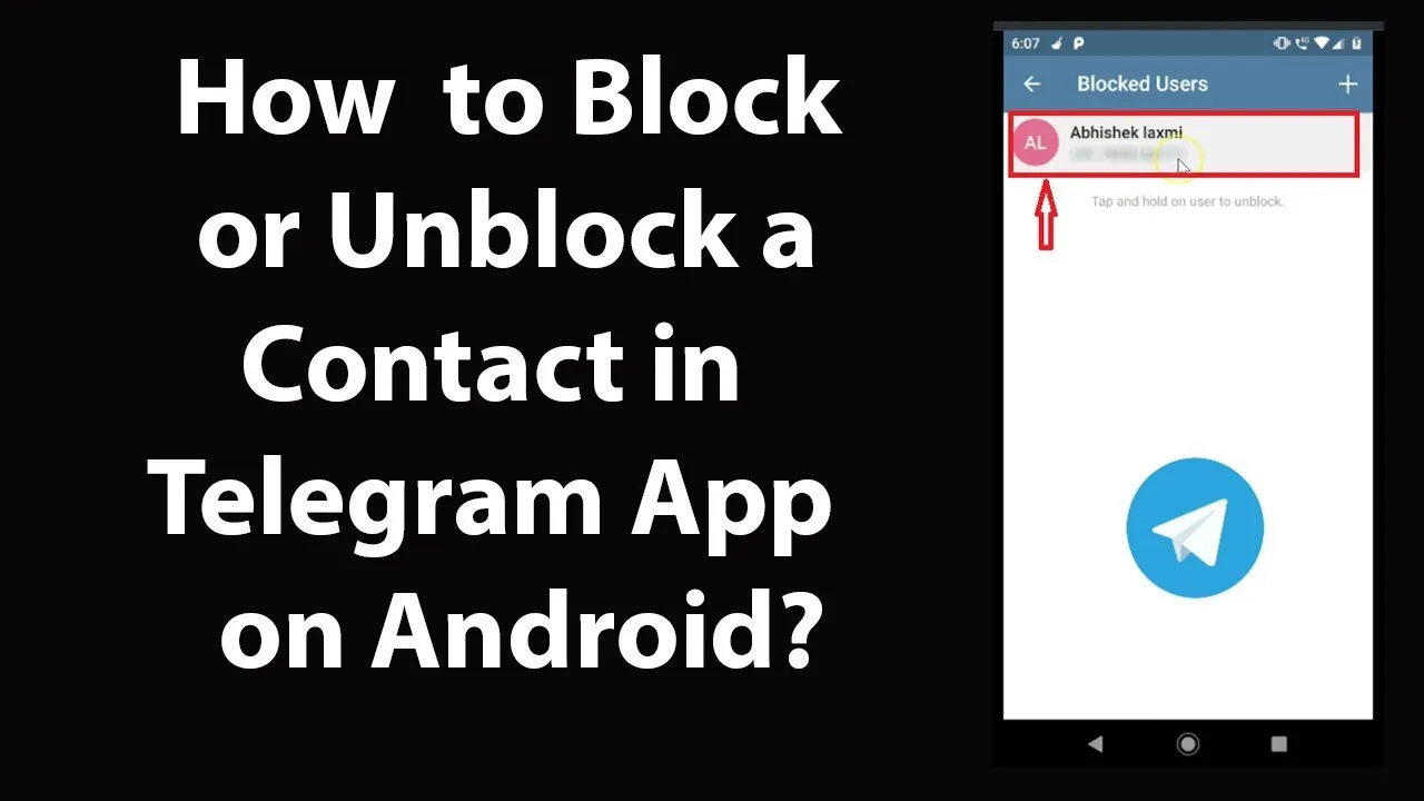 Unblocking a Contact or Channel on Telegram