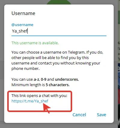 How to get your Telegram profile link and ID