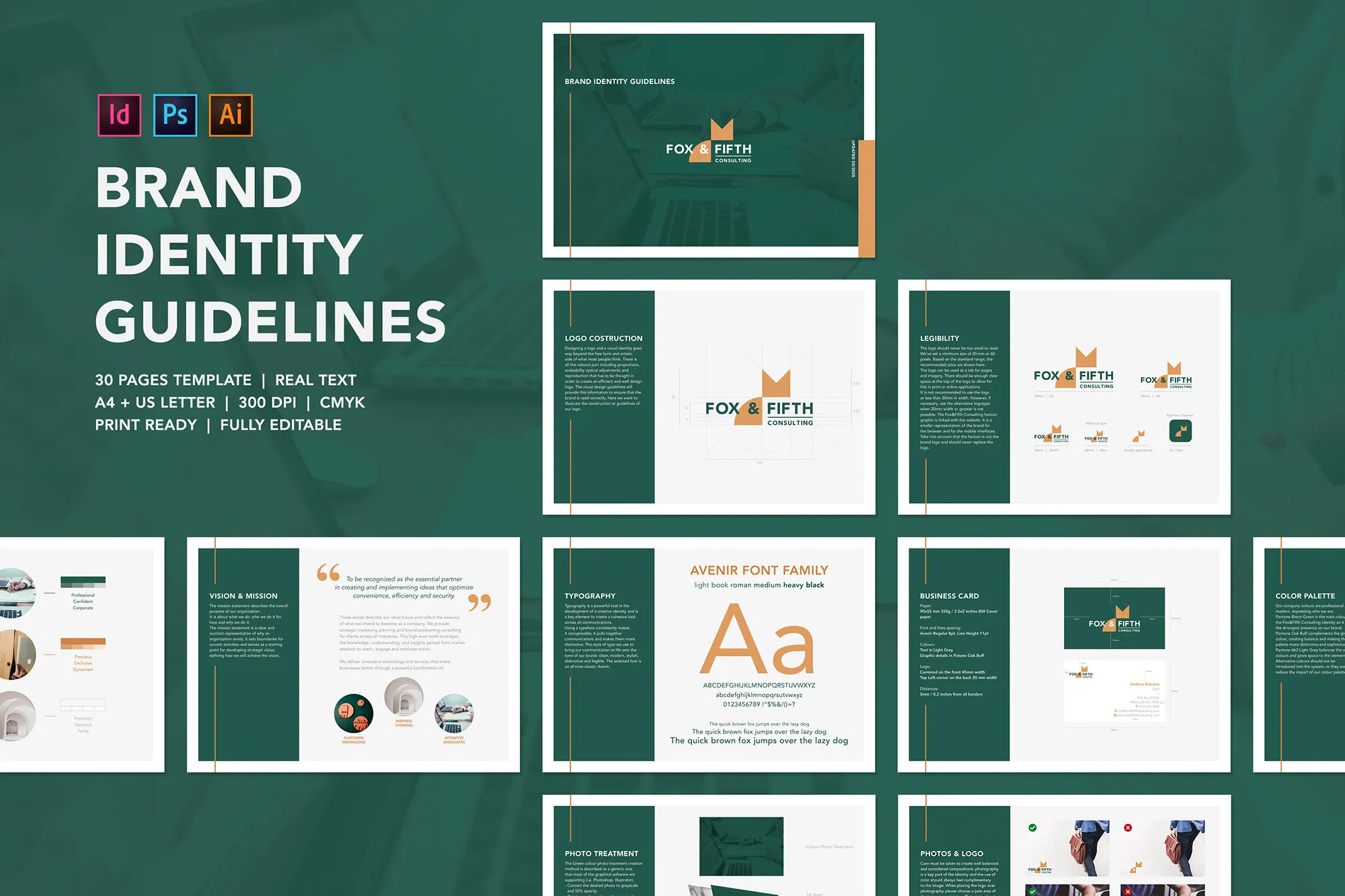 Brand Identity Guidelines Template  Brochure Templates  Creative Market