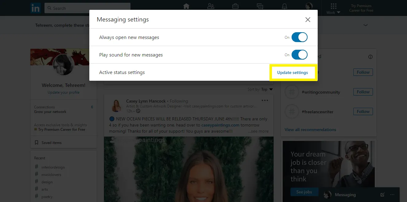 How to Manage Active Status on LinkedIn