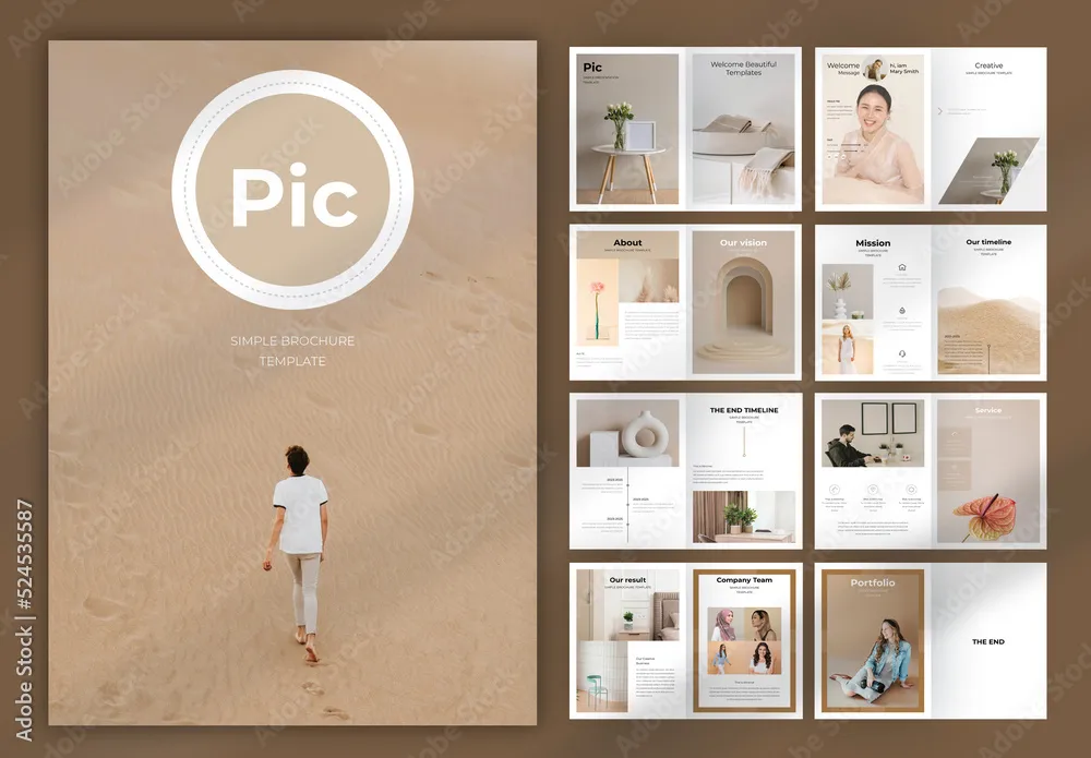 Simple Brochure Stock Template  Adobe Stock