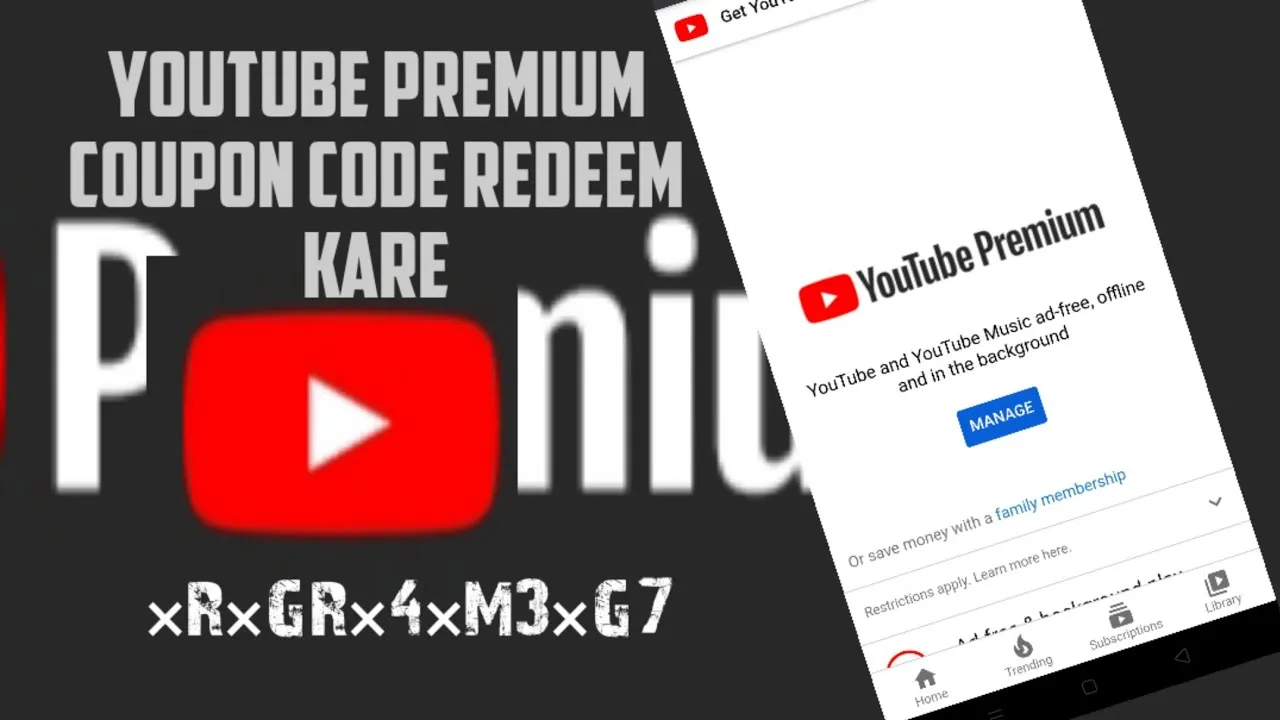 How to redeem code in YouTube Premium subscription   YouTube