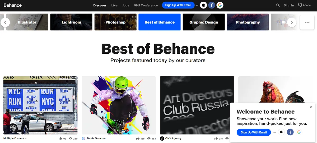 Create A Portfolio On Behance  Join An Artistic Community  by Dssel 