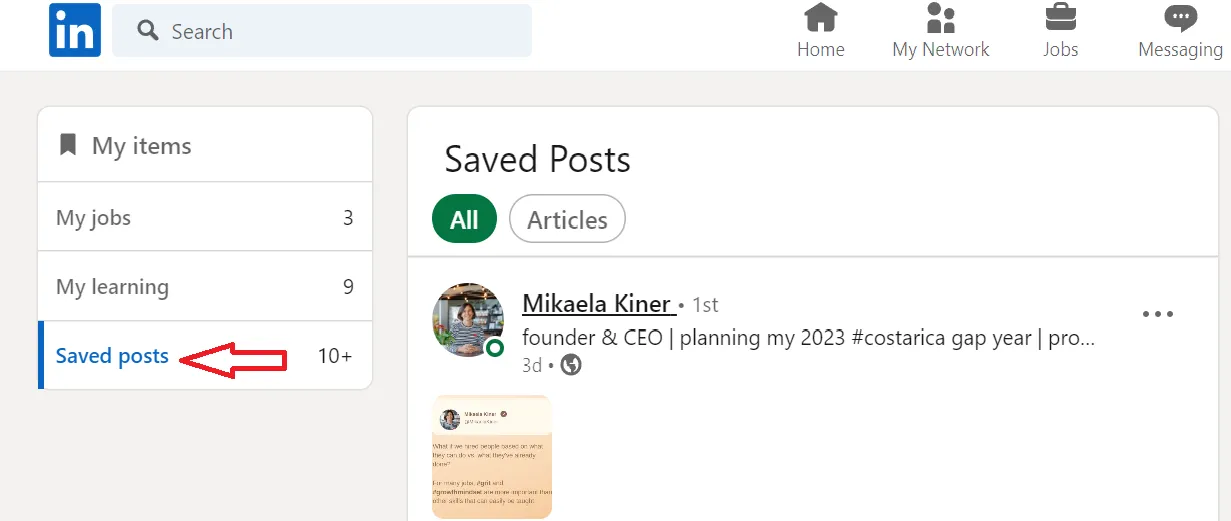 How to Save Posts on LinkedIn  Words of Distinction