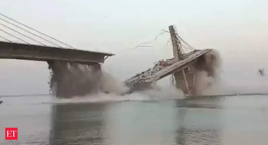 Bihar bridge collapse Bihar Underconstruction bridge collapses in 