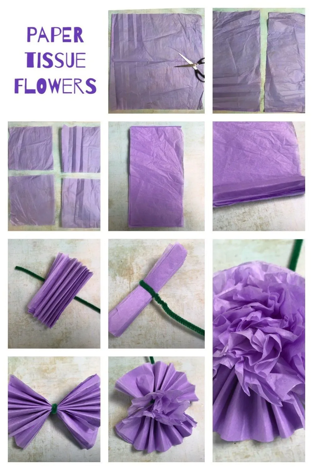 Flower Crafts Simple Tissue Paper Flowers  HodgePodgeDays  Tissue 