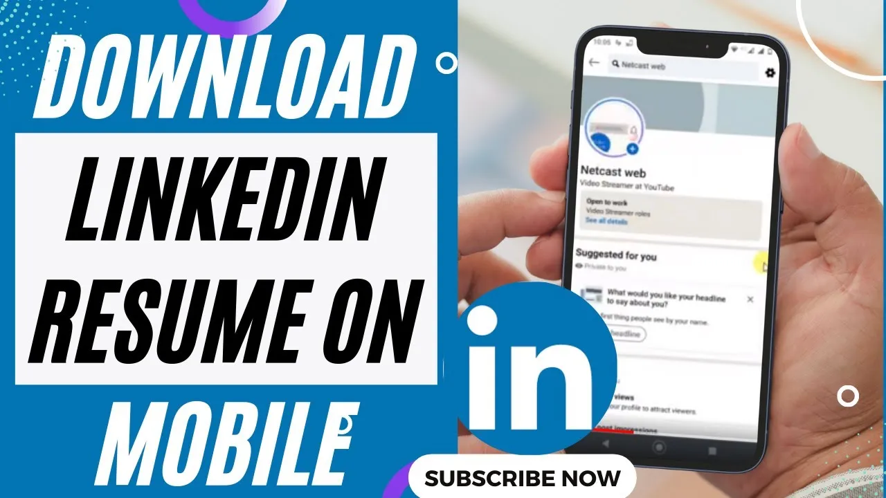 How to Download Linkedin Resume on Mobile  YouTube