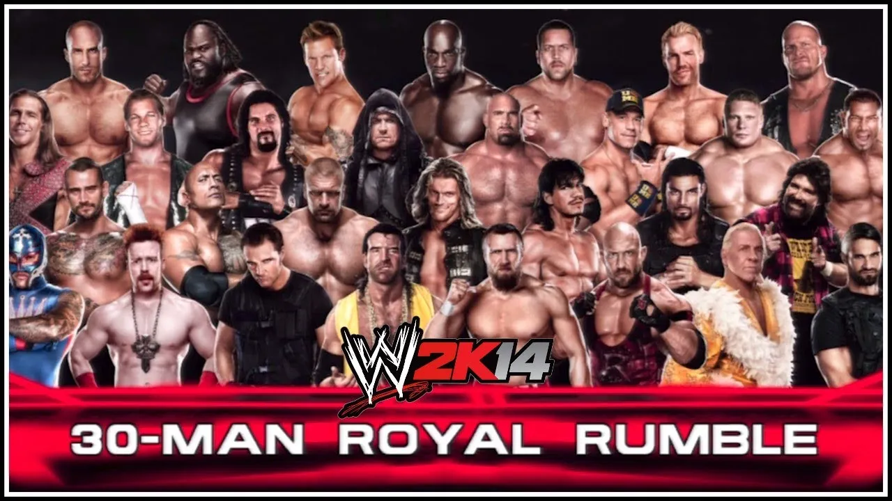 WWE 2K14  Full 30 Man Royal Rumble Match Features All The Big Names 