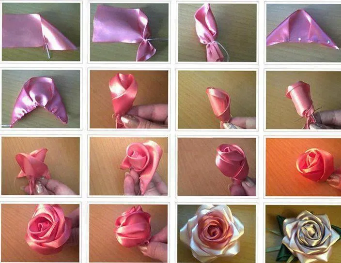 How to Make Ribbon Flowers Step by Step