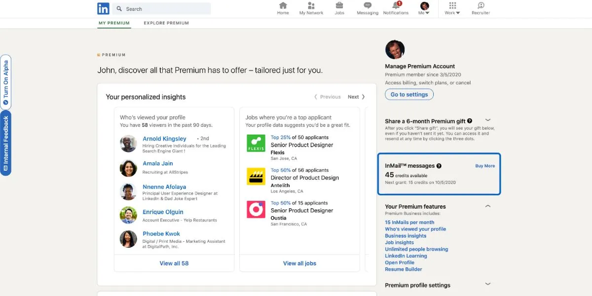 Understanding InMail Credits with LinkedIn Premium